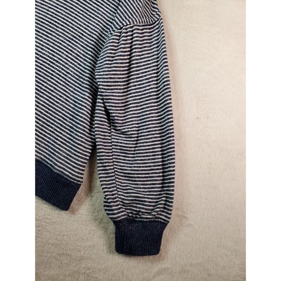 Stars Above Oversized Shirt Top Womens Large Blue Striped Knit Rayon Long Sleeve - Picture 5 of 8